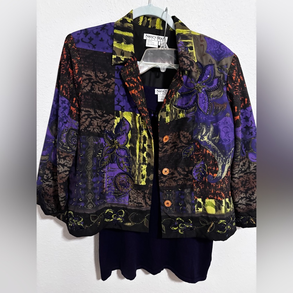 Nancy Bolen City Girl  women’s 100% silk jacket and matching top